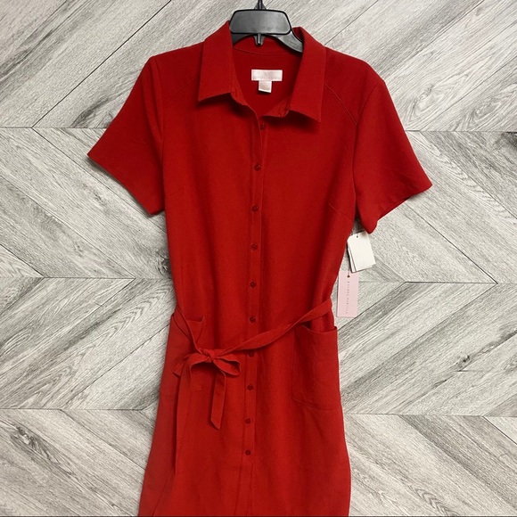 Rachel Parcell | The Red Everyday Shirt Dress XL - Picture 3 of 8
